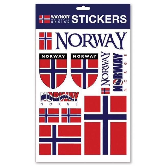 A4 Ark med klistremerker, Flagg - NorwegianStore24