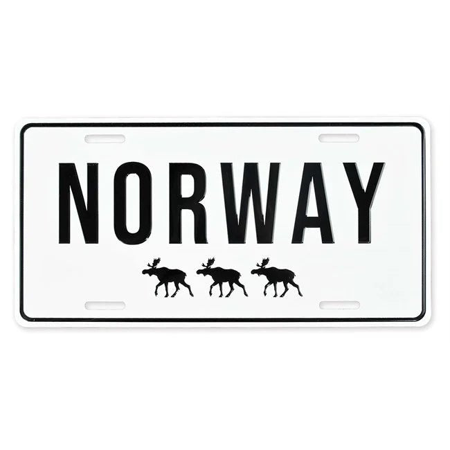 Bilskilt, Norway elger, preget - NorwegianStore24