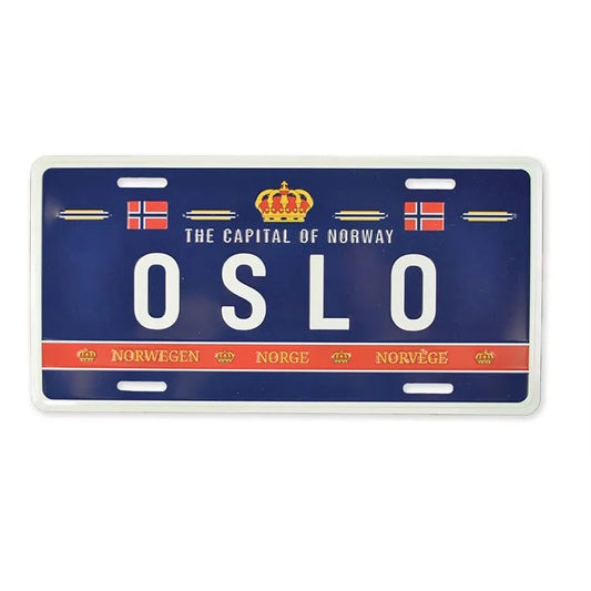 License plate, Oslo Royal, embossed
