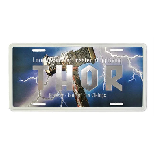 License plate, Thor, foiled