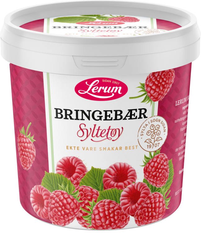 Bringebærsyltetøy 1kg Lerum - NorwegianStore24