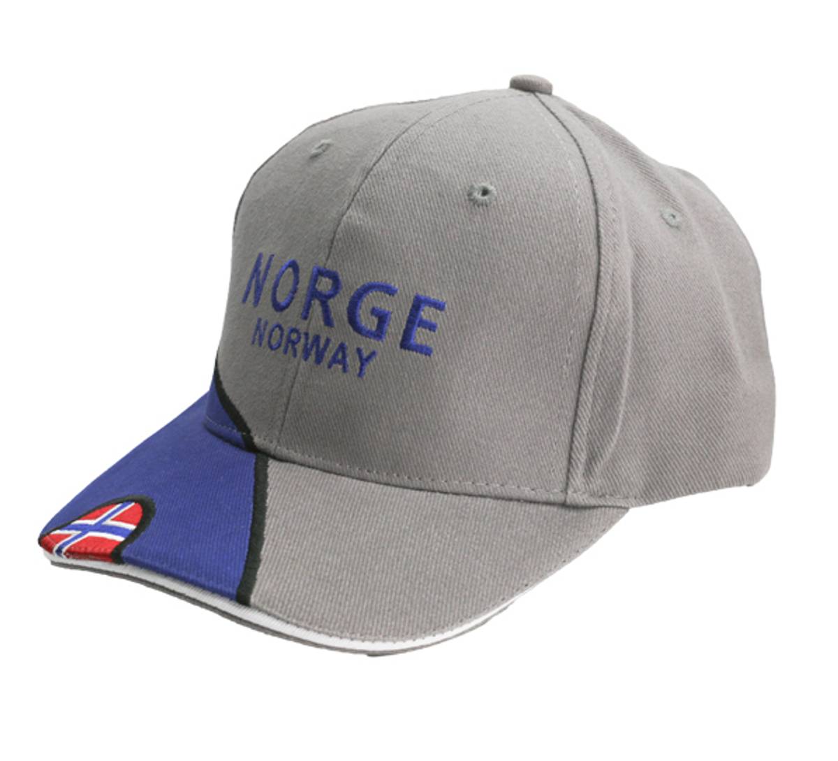 Caps, Norge og flagg, grå - NorwegianStore24