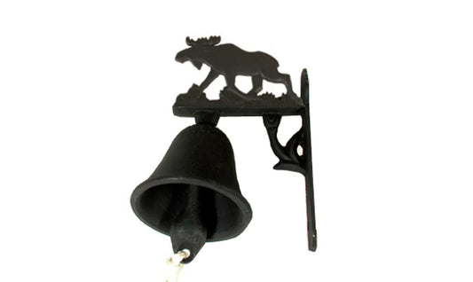 Doorbell with moose motif, cast iron