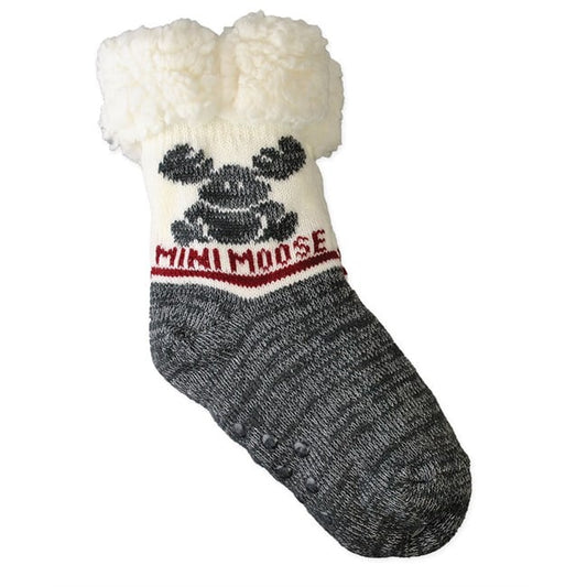 Lined sock, Mini Moose, size 7 - 11