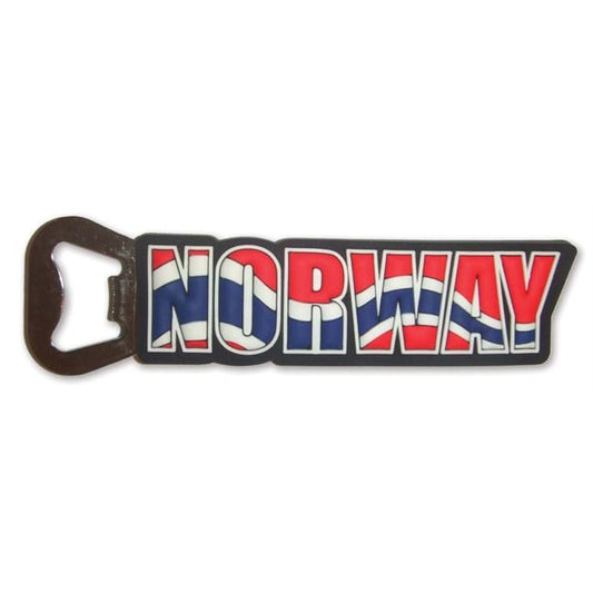 Rubber magnet with bottle opener, Norway