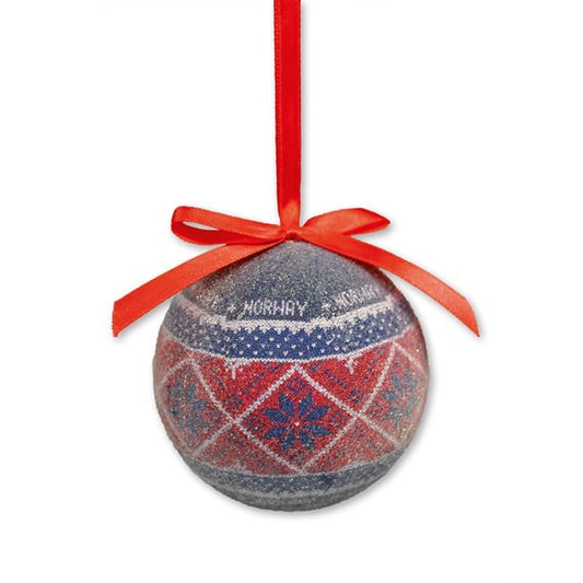 Christmas Bauble, Knitting Pattern, Frosted