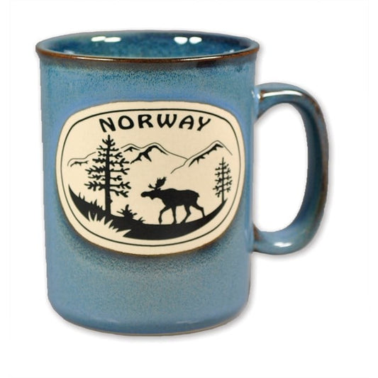 Ceramic mug moose, Blue