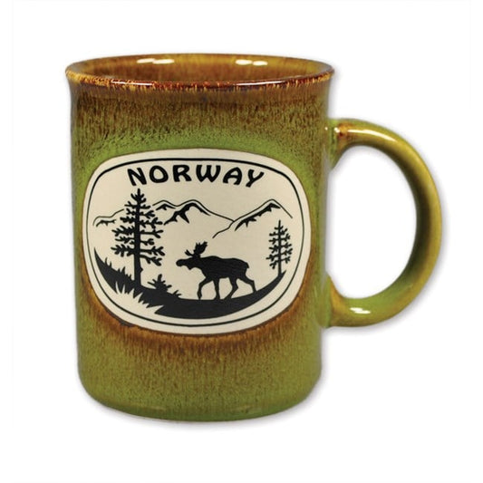 Ceramic mug moose, Green