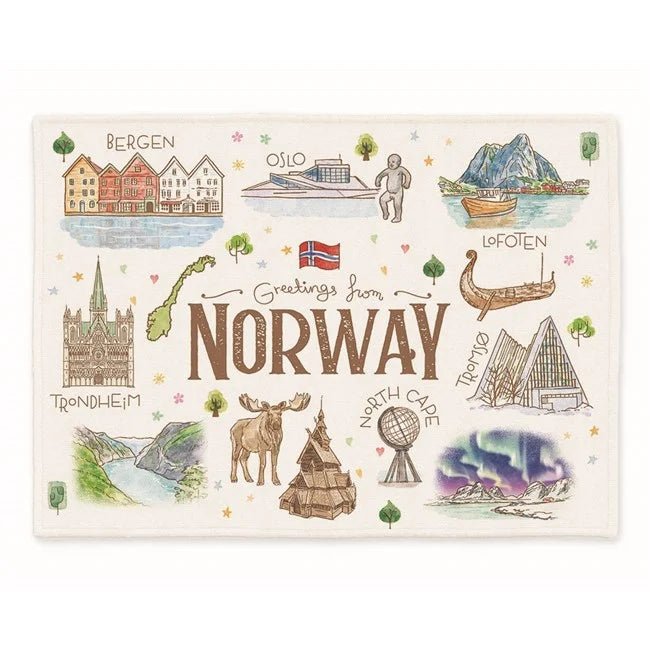 Kjøkkenhåndkle, Aquarelle, Norway - NorwegianStore24