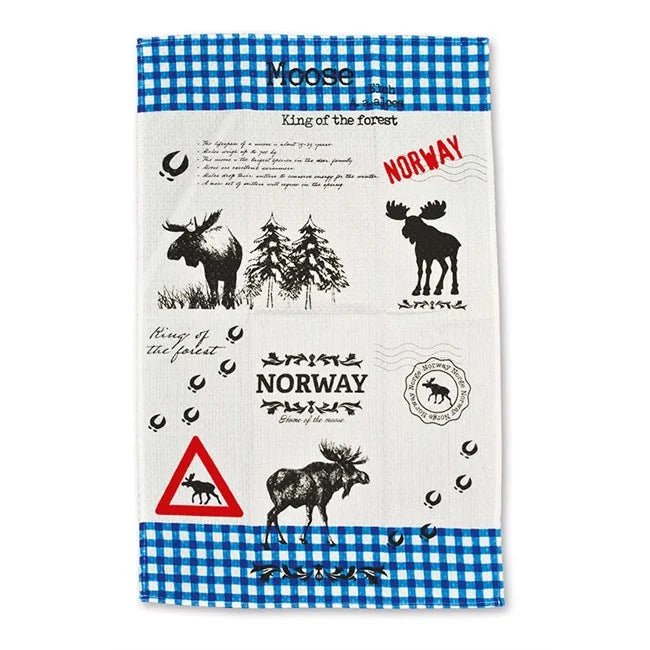 Kjøkkenhåndkle, Elg trykk - NorwegianStore24