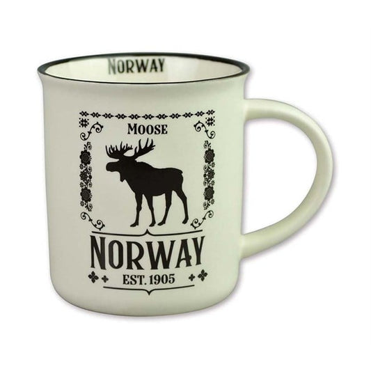 Kitchen Mug, White, Moose