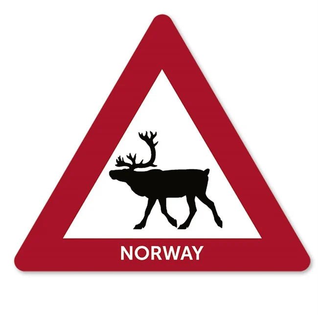 Klistremerke, fareskilt, Reinsdyr - NorwegianStore24