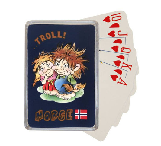 Deck of cards, with two trolls