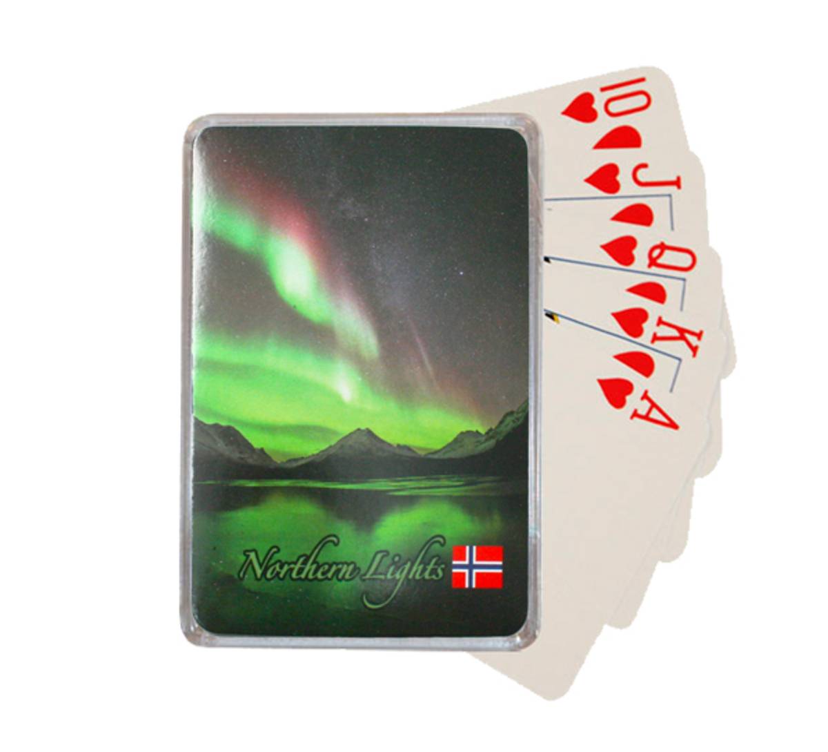 Kortstokk med nordlysmotiv - NorwegianStore24