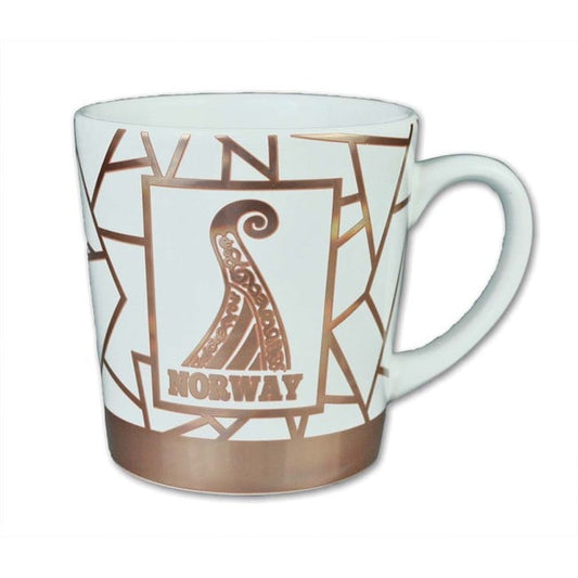 Mug, Viking, White/Rose