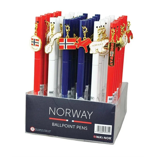 Ballpoint pen, assorted colors and tags