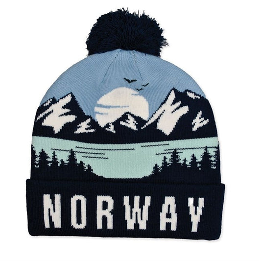 Hat, Norway, mountains, Blue and light blue