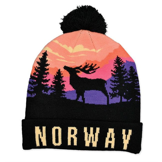 Hat, Norway, deer, black and yellow