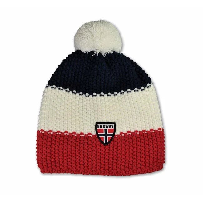 Lue, Perlestrikk, Flaggfarger - NorwegianStore24