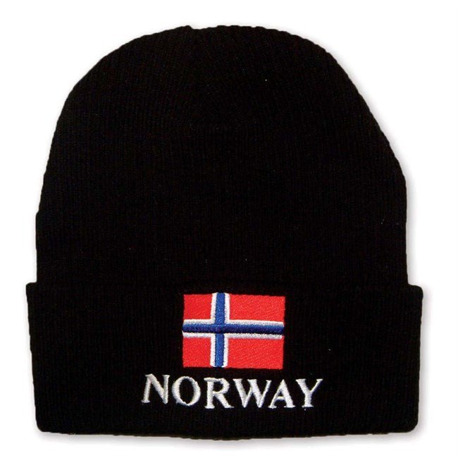 Lue, Sort, Flagg Norway - NorwegianStore24
