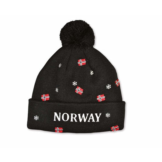 Hat, Black with many flags