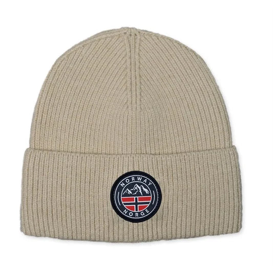 Hat with patch, Norway, Beige