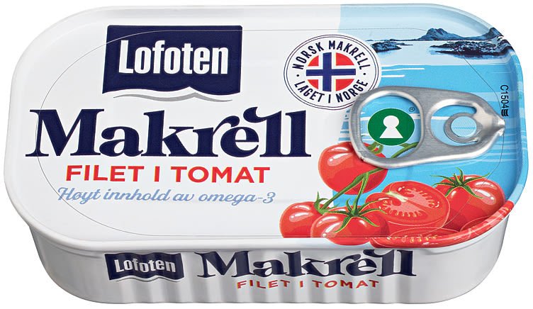 Makrell i Tomat Original 110g Lofoten - NorwegianStore24