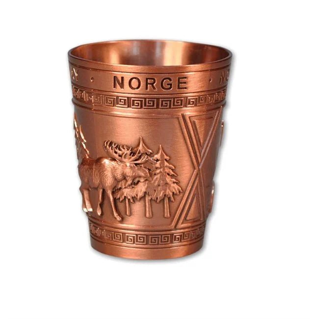 Metall drammebeger, Elg, bronse - NorwegianStore24