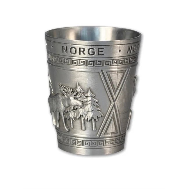Metall drammebeger, Elg, Tinn - NorwegianStore24