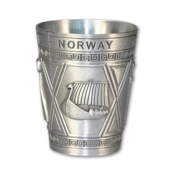 Metall drammebeger, Viking, Tinn - NorwegianStore24