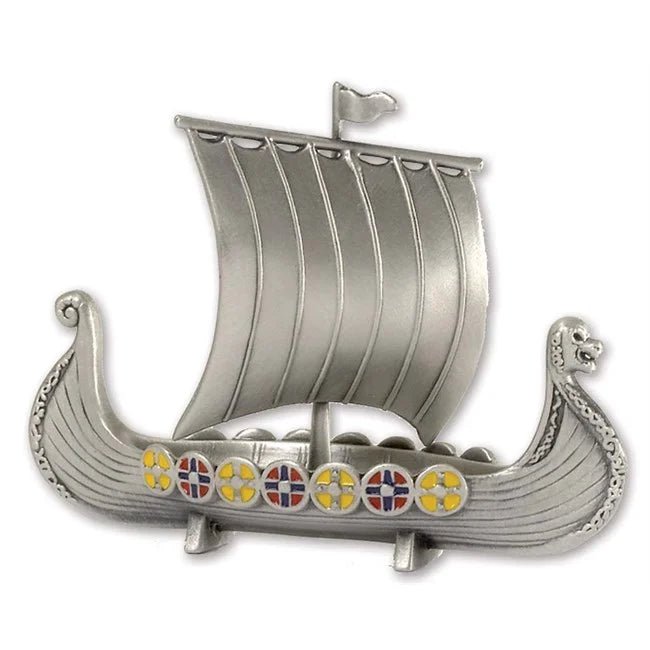 Metall vikingskip 10 cm - NorwegianStore24