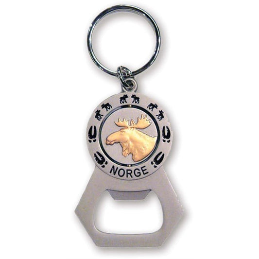 Keychain, Bottle Opener W/Moose Relief
