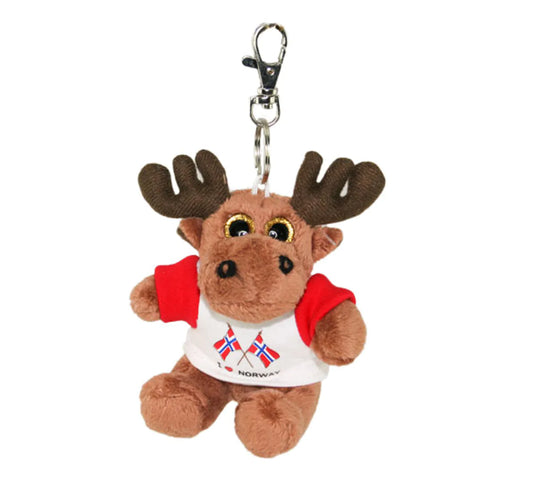 Keychain, moose I love Norway