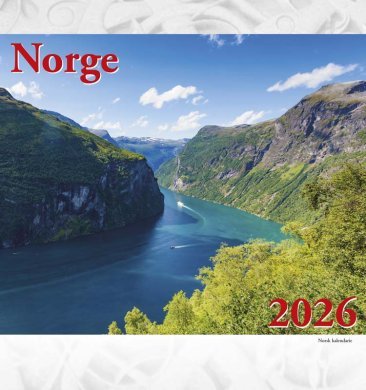 Norge, postkortkalender 2026 - NorwegianStore24