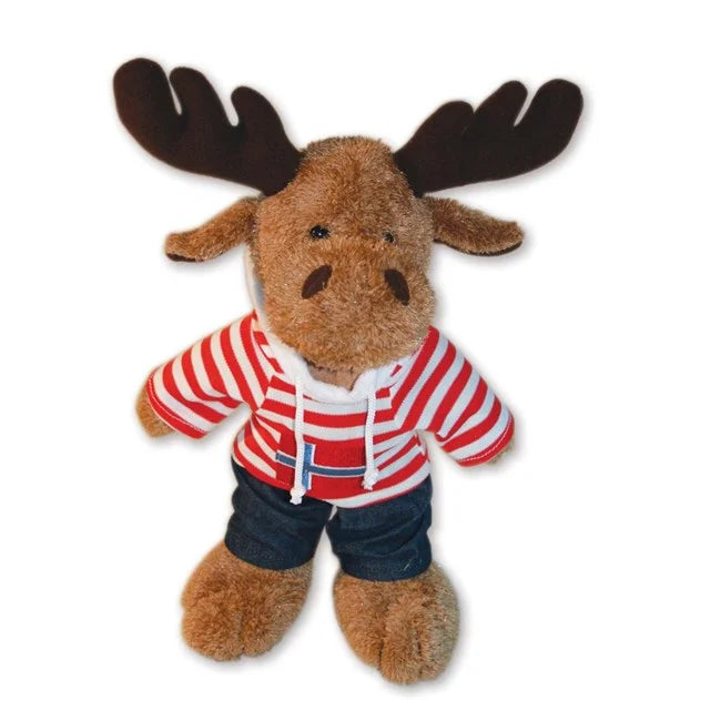 Plush elg, hettegenser, stor, rød