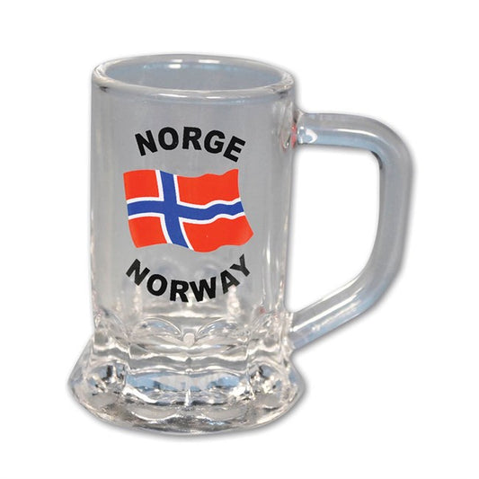 Shot glass w/handle, Flag