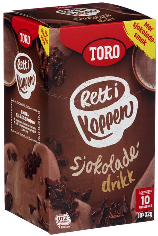 Sjokoladedrikk 10X32g Rett i Koppen - NorwegianStore24