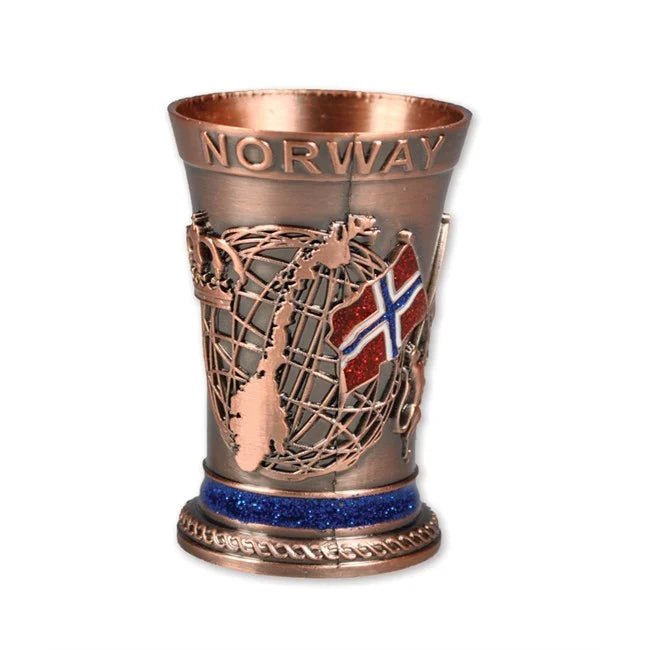 Snapsglass, Bronse, Norgesmotiv - NorwegianStore24