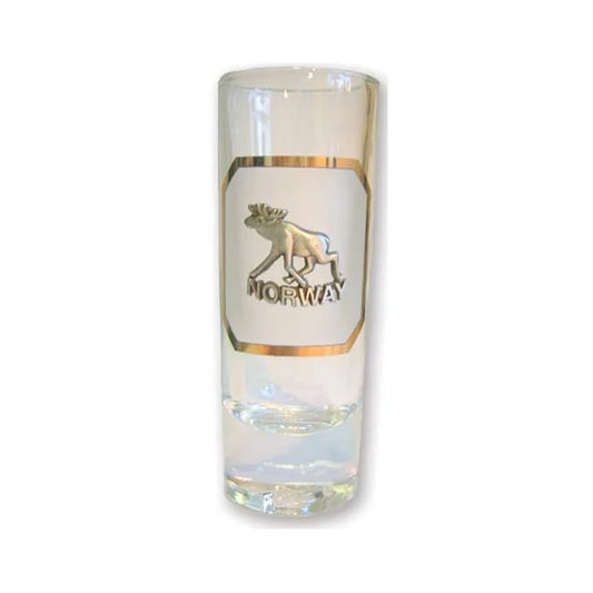 Shot glass, Moose, Tin emblem