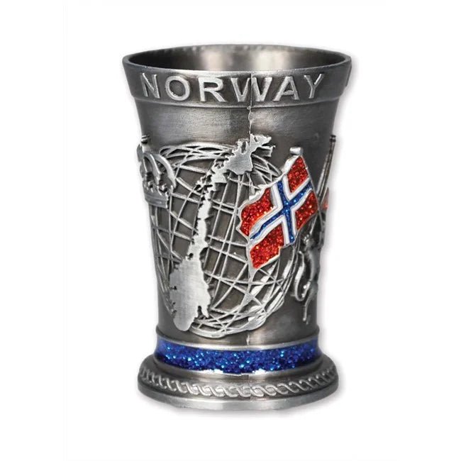 Snapsglass, Tinn, Norgesmotiv - NorwegianStore24