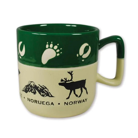 Stoneware mug, Norwegian animal, Green
