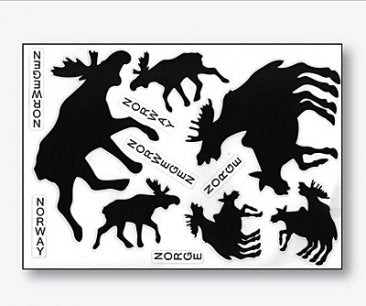 Stickers, 9 moose