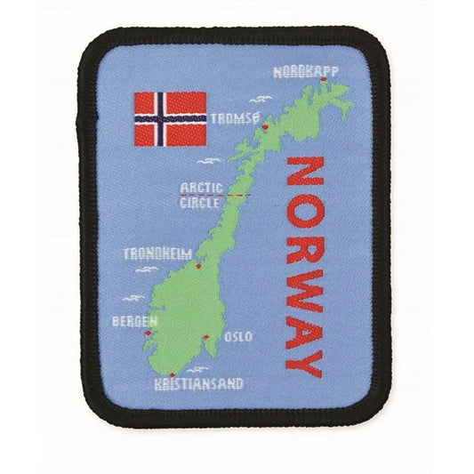 Fabric patch, Map of Norway