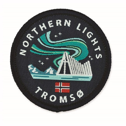 Fabric patch, round, Northern Lights