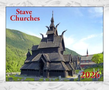 Large Stave Church Calendar 2026