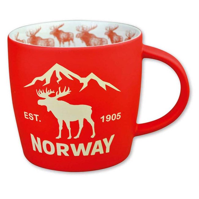 Large coffee mug, Moose, Red