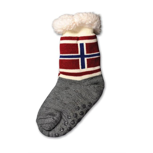 Tykke sokker med teddyfor, Flagg, 8,5 - 12,5