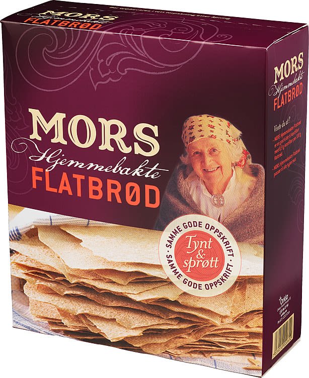Flatbrød Mors Hjemmebakte 520g - NorwegianStore24