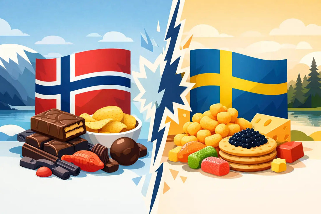Norwegian Snacks vs Swedish Snacks - NorwegianStore24