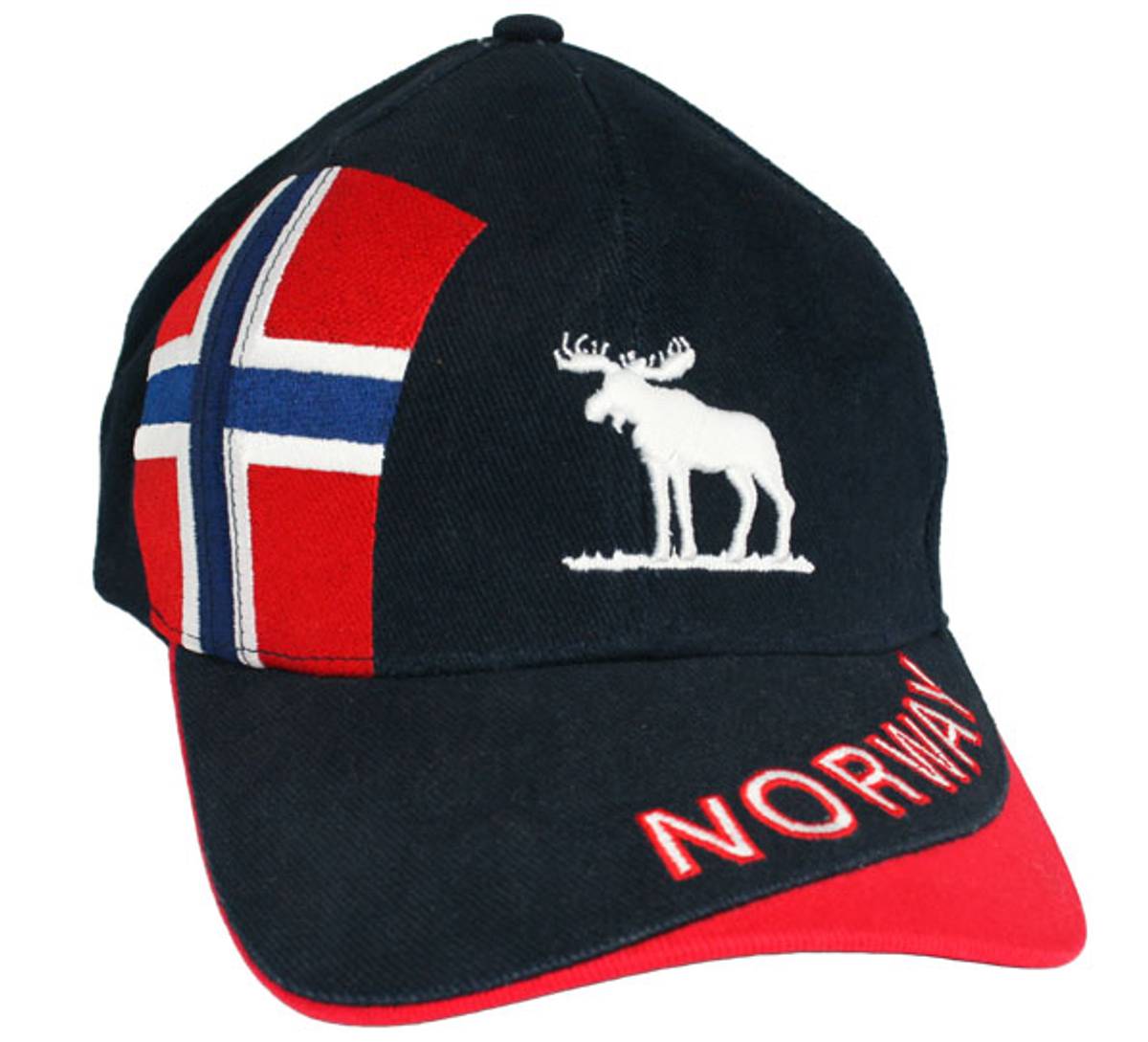 Caps, Elk, Norway and flag